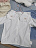 班喜迪女童衬衫秋装2025新款洋气宝宝白色上衣春秋儿童衬衣娃娃衫小童装 白色 120 实拍图