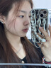 素洛适用苹果16Promax银色曲边电镀水波纹手机壳iPhone15时尚11网红女14Pro手链高级12感防摔软保护壳 电镀银色水波纹+爱心腕带 iPhone 15 实拍图