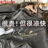 红豆夏被四件套冰丝空调被夏凉被薄被子水洗真丝裸睡子双人宿舍家用 轻羽-高级灰【店长推荐】 180*220cm【加大单人单夏被】 实拍图