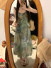 艾珠儿（Aizhuer）林间浮夏吊带气质连衣裙女2025年夏季新款印花显瘦收腰长裙子女 《林间浮夏》吊带连衣裙 M 实拍图