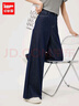 IEF/爱依服牛仔裤女装2025夏季新款【DNA系列】港式复古休闲风阔腿裤 牛仔深蓝（小个子版） M 实拍图