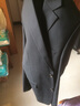纱格西服套装男 商务修身正装职业工作男士西装套西 新郎结婚礼服 黑色2扣 XL (180) 实拍图