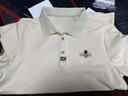 花花公子冰丝翻领短袖t恤女夏季2025新款时尚妈妈polo衫宽松显瘦上衣 米杏 L (建议90-100斤) 实拍图
