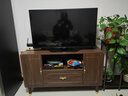 木奉堂客厅茶几电视柜一体组合新中式卧室家用落地简约实木框靠墙柜子 高脚电视柜120*40*70胡桃色 实拍图