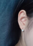 芯奢纯银999足银花朵耳扣女小众设计高级感耳环圈2025年新款潮耳饰 通体999足银花朵耳扣白色-1对 实拍图
