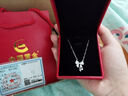 中国黄金 S925银星芒蝴蝶结项链女2025新款锁骨链吊坠实用生日礼物送女友 【经典红色礼盒】 实拍图