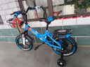 永久儿童自行车可折叠男女孩2-3-4-6-10岁脚踏车中小童宝宝童车 蓝 【避震一体轮＋加宽闪轮】可折叠 14寸 实拍图
