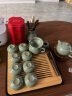 豪峰整套青瓷功夫茶具套装家用泡茶壶茶杯茶海盖碗茶道配件茶海过滤组 青瓷茶具/观羽茶盘28*28cm 18头 实拍图