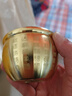 招財百福铜缸纯黄铜聚宝盆摆件米缸客厅冰箱上家居聚財小铜盆 7.5cm福字缸 送五帝钱+元宝 实拍图