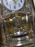 VICSTAR 欧美式古典家用办公室金色摆件转运珠时钟旋转台钟复古装饰座钟 D-17木纹色(中号） 实拍图