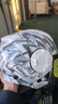 FASEED法赛德摩托车头盔踏板男女士双镜片四季半盔特大码729安全帽 太阳灰白，送【蚁人手套+头套】 3XL(62-63)头围 实拍图