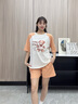 安之伴【巨凉感】2026新款纯棉睡衣女夏季甜美可爱卡通宽松家居服 浅橘色【柔软有弹性-超入眠】 M 实拍图
