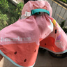 kocotree儿童防晒帽夏季宝宝男童女童大帽檐太阳帽防紫外线沙滩遮阳帽 西瓜独角兽 L码：建议头围53-54cm，6-10岁 实拍图