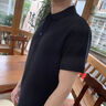 以纯2025夏季新款高端男士POLO衫短袖纯色商务休闲透气款短袖上衣男 9958黑色  常规 M 【90-115斤】 实拍图