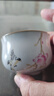 容山堂官窑彩绘茶杯大小号可养开片主人杯单个杯盏品茗杯功夫茶具 官窑茶杯-蕙心兰质 实拍图