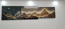 唤墙 客厅装饰画现代简约沙发背景墙壁画新中式大气靠金山水叠加挂画 背有靠山 180x50cm(适合2.5米沙发)晶瓷 实拍图