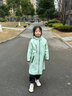 备美儿童雨衣连体男童女孩全身防水小学生上学专用幼儿园带书包位雨披 山野绿【升级拉链+送手提袋】 XL 1件 （100-120cm） 实拍图