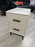 迷你小型床头柜30cm现代简约轻奢岩板北欧风卧室超窄小尺寸床边柜 米白色【双抽】48cm高 30cm宽*40cm厚 实拍图