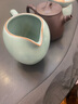 心去處汝窑茶漏茶滤全瓷一体茶叶过滤网加公道杯陶瓷滤茶器茶隔茶具配件 圆形茶漏套组+天青美人公杯 实拍图