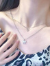 心言心语双层蝴蝶项链女生日生日情人节礼物送女友老婆银项链首饰高级走心 【本地仓】双层蝴蝶项链-银色 实拍图