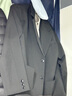 MMOPTOP高级感西服外套男士秋冬季情侣纯色宽松休闲西装2516哑光黑L 实拍图