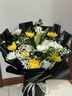 钰尚清明节菊花花束扫墓祭奠祭祀悼念鲜花速递同城北京上海广州配送店 款12(11朵混搭菊花加2支百合)E 实拍图