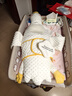 十月结晶 排气枕大白鹅婴儿胀气肠绞痛安抚枕宝宝搂睡觉儿童枕头 清凉蜂巢款 纯色 实拍图