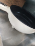 牧利派电炒锅炒菜电煮锅电火锅多功能家用电热锅多用途锅不粘锅一锅多用蒸煮煎炒一体锅小家电料理锅插电 米白色-电炒锅不粘锅 带木铲【配加长电线】 特厚款5升 智能款-无蒸笼 4-6人 实拍图