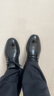 爱步（ECCO）皮鞋男 男士皮鞋夏季休闲皮鞋透气软底商务德比鞋 适动混合836404 黑色83640401001 39 实拍图