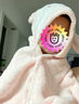 ELLE BABY儿童浴巾斗篷带帽婴儿新生A类抱被浴袍披风包巾超软 藕粉小鹿 实拍图