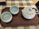 容山堂茗末 整块实木茶盘黑檀木小茶台小号家用干泡盘简约托盘 黑檀木小茶盘-宋韵款 实拍图
