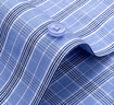 杉杉【DP免烫】长袖衬衫男士蓝色春季商务休闲纯棉衬衣 833条纹 44 实拍图