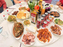 方杰 折叠圆桌餐桌酒店大圆桌面家用桌子户外便携式塑料餐桌吃饭桌 1.35米 8-10人白 加固 实拍图