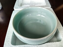 六品堂青瓷笔洗大号笔洗三件套笔洗缸文房四宝毛笔书法国画用品陶瓷水碟墨碟仿古书法工具茶洗多功能水盂 弟粉中洗 实拍图