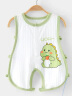 贝瑞加（Babyprints）新生儿连体衣2件婴儿纯棉衣服初生宝宝内衣长袖薄款爬服 白蓝52 实拍图