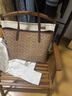 蔻驰（COACH）【官方授权店】蔻驰女包大号托特包单肩手提City33送女友礼物 CV976IMXHE卡其配棕色 实拍图