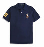RRL RALPH LAUREN拉夫劳伦保罗Polo衫男翻领宽松短袖休闲商务衬衫男 宝蓝色  经典款 M (130-150斤) 实拍图