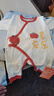 贝瑞加（Babyprints）新生儿连体衣初生宝宝纯棉哈衣喜庆满月服婴儿四季衣服 喜乐52 实拍图
