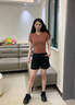 安踏速干|运动短裤女士夏季款冰丝凉感透气健身跑步训练瑜伽五分裤子 【速干-斜插口袋】黑色7505-1 L 实拍图