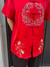 俞兆林（YUZHAOLIN）中老年唐装男女情侣装夏季短袖套装爸爸妈妈老人过寿结婚七夕送礼 酒红色 (上衣+裤子) XL /41 男【建议140-160斤】 晒单实拍图