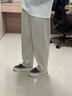 LOXKI/洛克斯基【明星同款】板鞋子男潮流经典百搭休闲鞋男 小圆鞋Lite 米白灰 43 实拍图