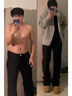 迪伽达cleanfit黑色弯刀裤子男士春秋夏季款休闲显瘦微喇西裤垂坠高级感 SBXS-C911-3黑色 L 实拍图