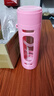 奈迅大容量玻璃杯男女便携防摔随手水杯子商务双层隔热塑玻泡茶杯 粉色（升级款）600ml 实拍图