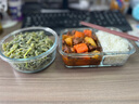 欧橡（OAK）高硼硅耐热玻璃饭盒微波炉上班族加热便当保鲜盒830+640ML C617 实拍图