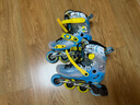 米高 轮滑鞋S7儿童花样溜冰鞋全套装平花鞋可调直排轮花式旱冰鞋 蓝色单鞋 M （33-36） 实拍图