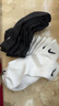 耐克（NIKE）袜子男女新款三双装透气跑步训练休闲运动中筒袜 中袜三双装SX7677-100  L(42-46码) 实拍图