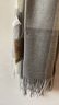无印良品（MUJI）羊毛披巾JC31CA4A 灰色格纹 60*200cm  晒单实拍图