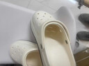 QYCKABY孕妇洞洞鞋女款2025新款夏季外穿厚底eva防滑防臭包头半拖鞋女士 白色【米黑煤球】 38 -39【建议37-38】 实拍图