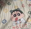 睡裙中长款睡衣女夏季大码胖mm200斤孕妇宽松ins超仙学生家居服女 蜡笔小新-关注店铺优先发货 M80-100斤 实拍图