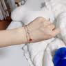 银千惠999纯银四叶草手链女款2026新款轻奢高级感双层生日礼物送女朋友 足银双层四叶草手链/红玛瑙+商家配送/免费刻字 高端玫瑰花礼盒送老婆/女士女生礼物/配证书 实拍图
